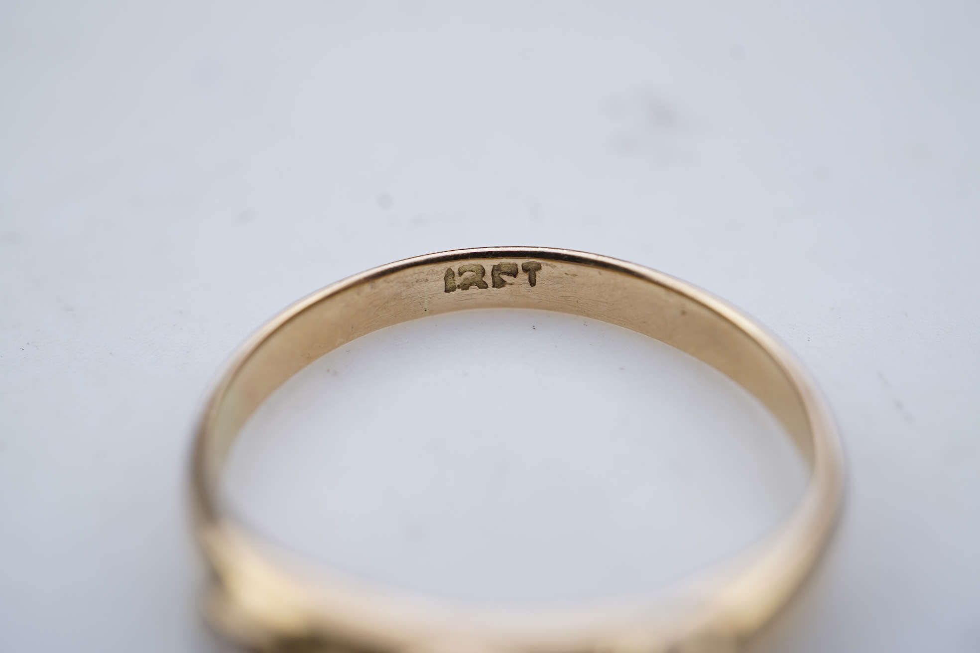 A three-stone diamond ring